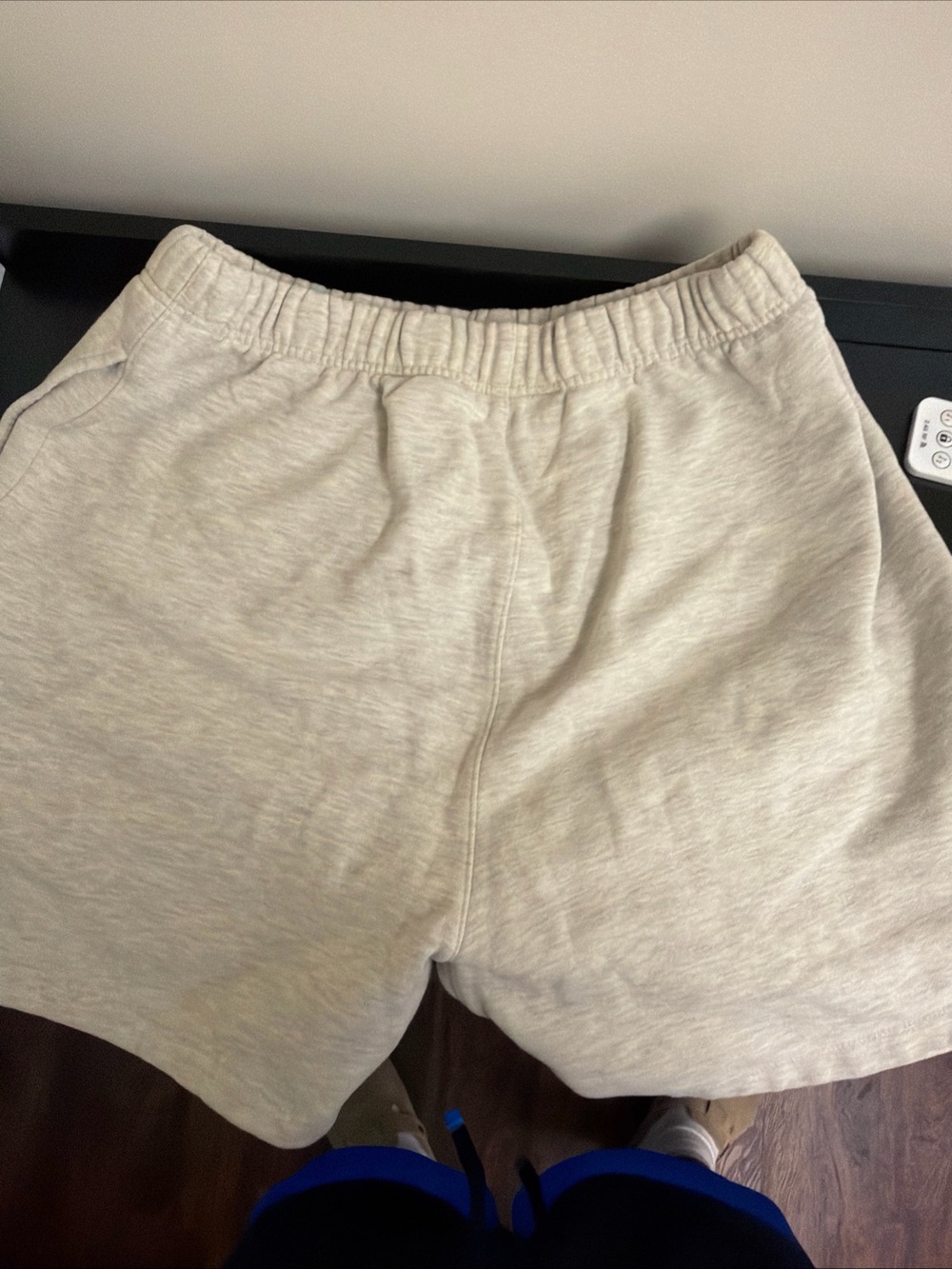Essentials Light Oatmeal Drawstring Shorts - Picture 2 of 3